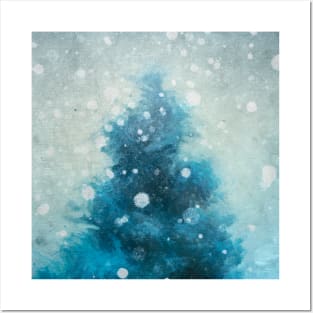 Winter Tree Painterly Posters and Art